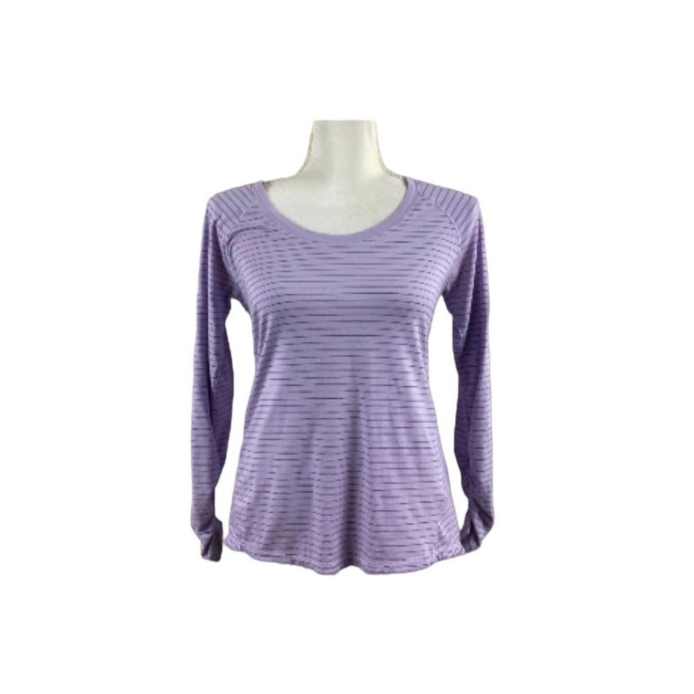 Calia Carrie Underwood Purple Striped Shirt Long Sleeve Everyday Medium